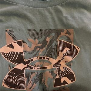Under Armour Camo Logo Tee in Green and Brown